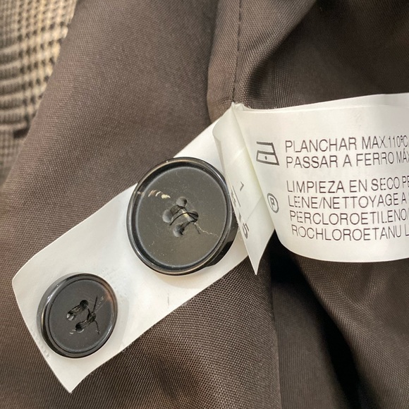 NWT Zara Woman Wool Blend Herringbone Blazer - Sz S - Picture 6 of 9